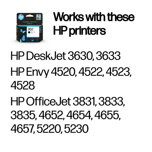 HP Tintenpatrone 302, Schwarz, Original