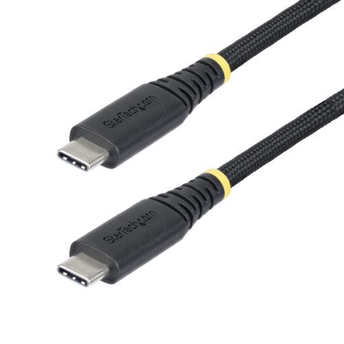 StarTech.com USB-C auf USB-C Kabel – USB 2.0 (480 Mbit/s) – 3 m – PD 240 W – Geflochten, Silikon – Schwarz
