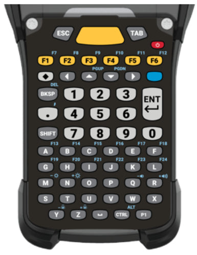 Zebra KYPD-MC9358ANR-10 – Tastatur, kabelgebunden (Dock), US-Layout (EN), schwarz/grau – für Zebra MC93