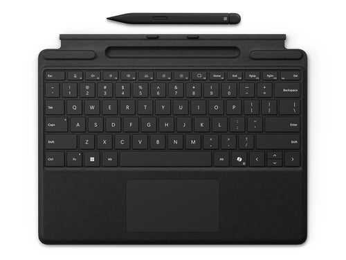 Microsoft Tastatur-Case für Surface Pro 8–11 – Smart Connector, mit Touchpad, mit Stifthalter – Schwarz