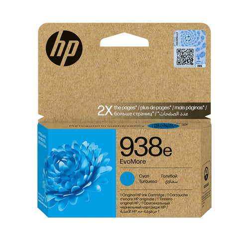 HP Tintenpatrone 938E EVOMORE, cyan, original