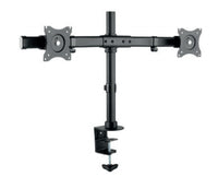 Hagor 8707 – Tischhalterung, Dual, Tischklemme, bis 27", VESA 75 × 75/100 × 100 mm, 10 kg, Schwarz
