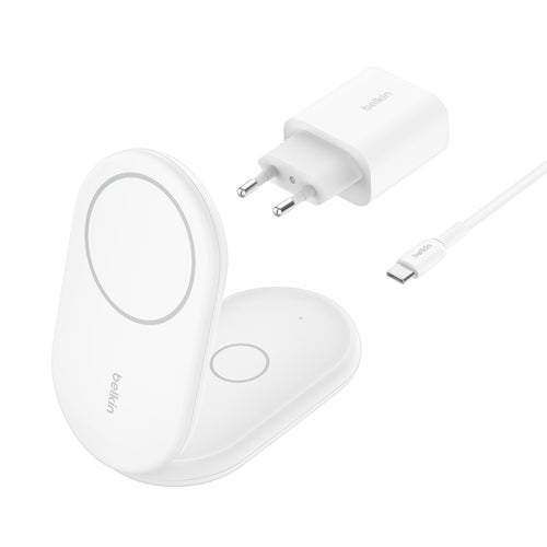 Belkin Boost Charge Ladestation – 15 W, Qi, klappbar, 2-in-1 – für Qi-kompatible Smartphones