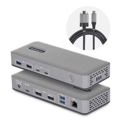 StarTech.com 201UE-USBC Dockingstation – USB-C, 2× DP, 4× USB-A, 2× USB-C, 100 W PD, GbE