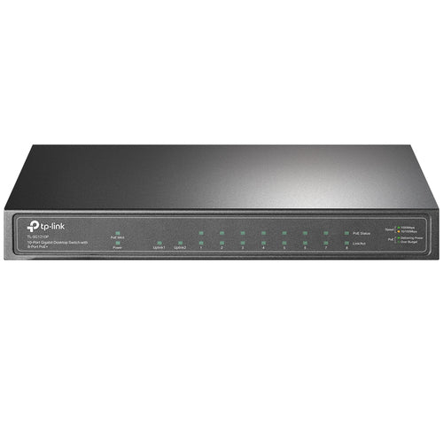 TP-Link TL-SG1210P – Switch – 9×GbE, 1×SFP, PoE+ 8×, 63 W
