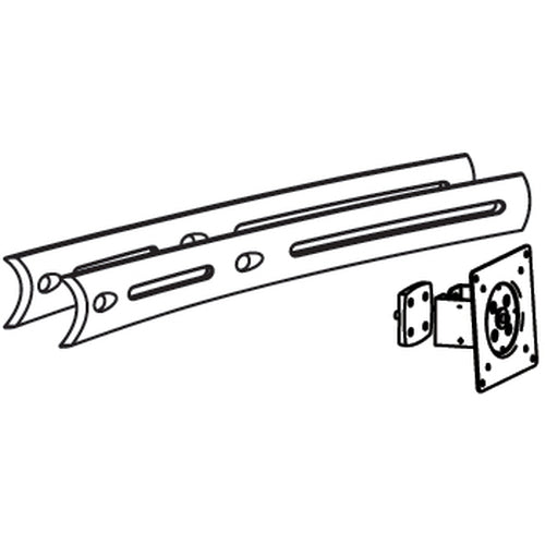Ergotron Querträger-Verlängerung – bis 14 kg, 381–660,4 mm (15–26") – Metall – für DS100 – Schwarz