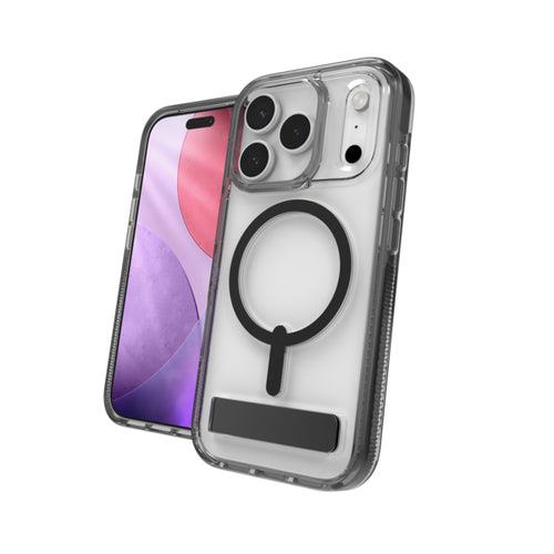 ZAGG Santa Cruz Snap – Backcover – für Apple iPhone 17 Pro, Graphen, Schwarz/Transparent, bis 4 m Sturzsicher