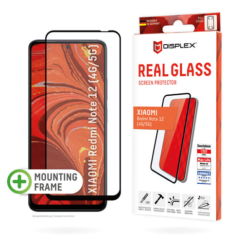 E.V.I. Displayschutz (Folie), Full Cover – für Redmi 12 – mit Applikator