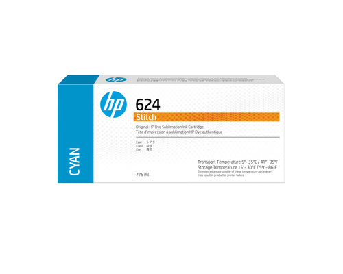 HP Tintenpatrone 624, Cyan, 775 ml