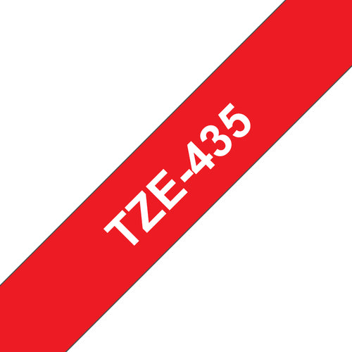 Brother Schriftband – 12 mm × 8 m, rot, weiss, TZe