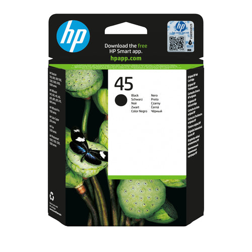 HP Tintenpatrone 45, Schwarz, 930 Seiten