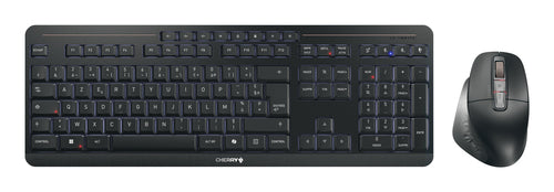 CHERRY 12033075 – Tastatur, kabellos (2,4 GHz), FR-Layout (FR), Fullsize (mit Ziffernblock)