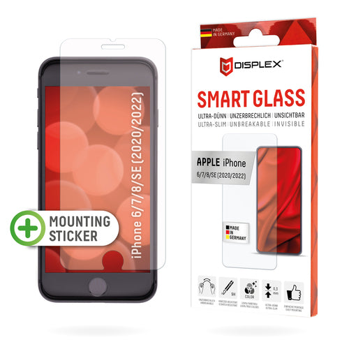Displex Displayschutz (Panzerglas), 9H – für iPhone 6/iPhone 7/iPhone 8 und andere