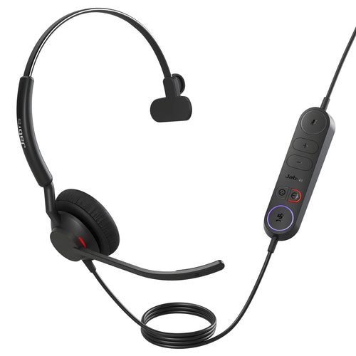 Jabra Engage 40 Inline Link – Mono Headset – USB‑A, Inline-Steuerung – Teams-kompatibel