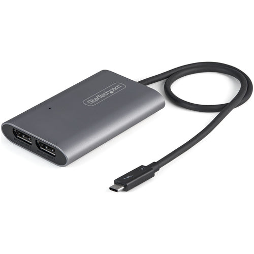 StarTech.com Thunderbolt 3 zu 2× DisplayPort Adapter – Dual 4K (3840 × 2160) @ 60 Hz, DisplayPort 1.4, Silber