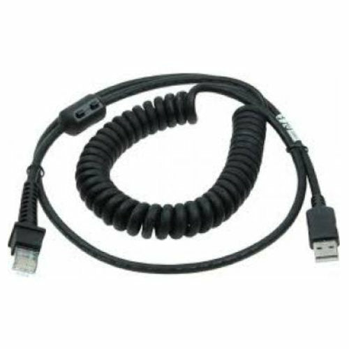 Datalogic USB-Kabel – ATPUW – spiralförmig – schwarz – 2,4 m