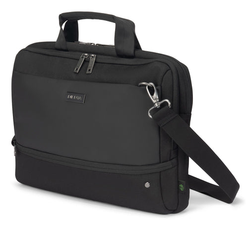 DICOTA Slim Casei FIVE Notebook-Tasche bis 14" – Trolley-Band, verschliessbar – Schwarz
