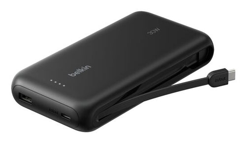 Belkin Powerbank 20000 mAh, PD 30 W, mit integriertem USB-C-Kabel