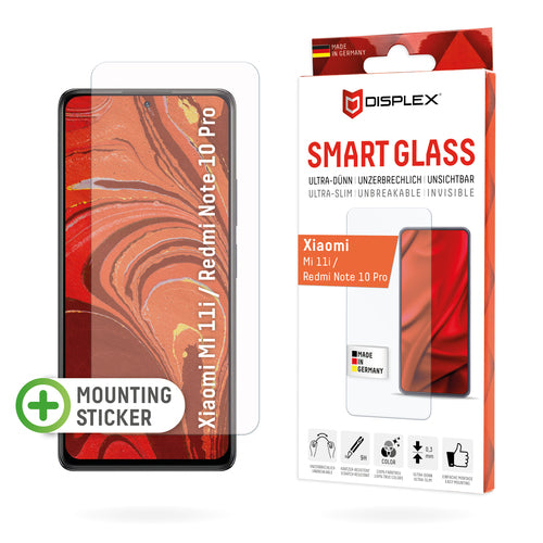 Displex Displayschutz (Panzerglas), 9H – für Mi 11i/Redmi Note 10 Pro