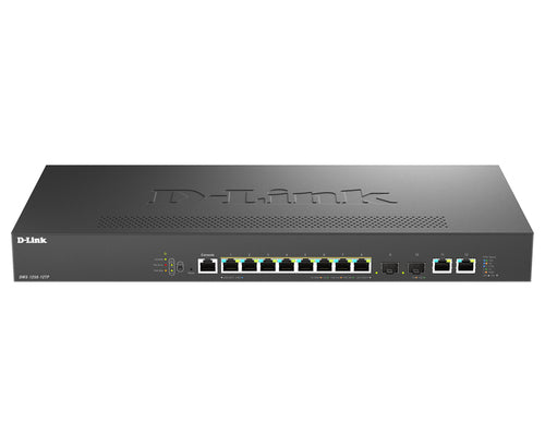 D-Link DMS-1250-12TP/E – Managed Switch – 8×2.5G, 2×10G, 2×SFP+, L2, PoE+ 240 W, 19" Rack