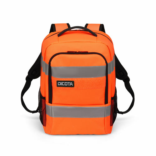 DICOTA P20471-18 – Notebook-Rucksack – für 16" Notebook, 24 l, rPET, schwarz/grau/orange