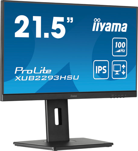 iiyama XUB2293HSU-B7 – Monitor, 21,5" 1920 × 1080 (Full HD), IPS, 100 Hz, 300 cd/m²