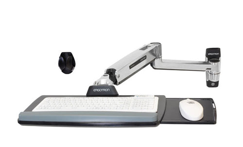 Ergotron LX Sitz-/Steh-Workstation Wandmontage bis 2,2 kg höhenverstellbar Silber