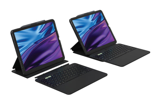 ZAGG Tastatur, kabellos (Bluetooth), CH-Layout (DE-CH), RGB-Beleuchtung – für iPad Air 13 (M2/24, M3/25)