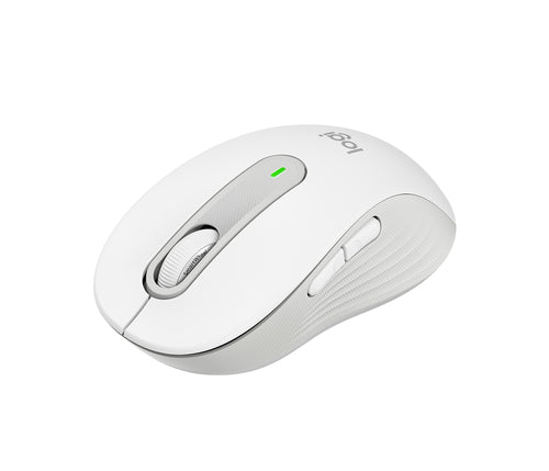 Logitech M650 Maus – kabellos, für Rechtshänder, Handflächengrösse M, weiss