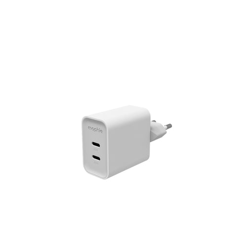 mophie Speedport 45 USB-Ladegerät 45 W – USB-C×2 – PD, GaN, EU-Stecker (Typ C)