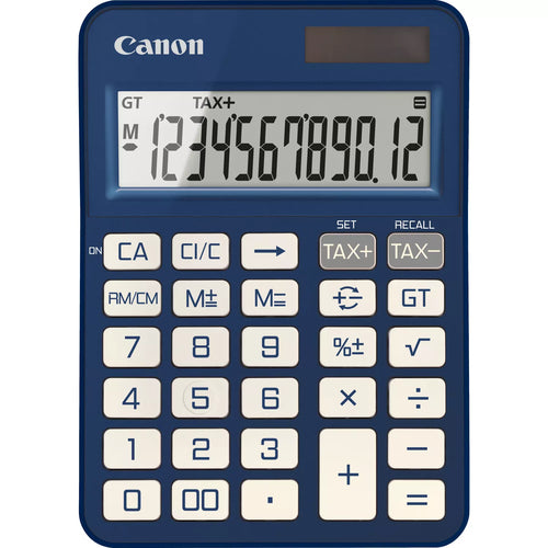 Canon Tischrechner KS-125KB – 12-stellig, LCD, Korrektur/Autoabschaltung, Solar + Batterie, 106×147×25 mm