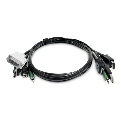 StarTech.com SKDVI2HDDP06MMKVM06T – 1.8 m HDMI/DP zu DVI-D/DP KVM-Kabel
