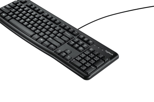 Logitech K120 – Tastatur, kabelgebunden (USB-A), US-Layout (EN), Schwarz