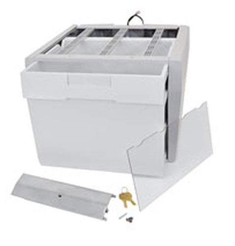 Ergotron Schrank – 45,7 × 45,7 × 32,5 cm, grau, weiss, 1 kg/Tablar