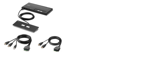 Belkin PP4.0 – KVM-Switch 2×1, Dual-Head HDMI, modular, sicher, mit Fernbedienung