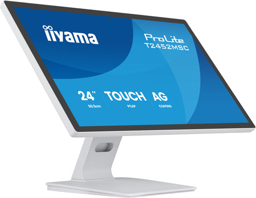 iiyama ProLite T2452MSC-W1AG 24" FHD PCAP 10-Touch – DisplayPort, USB, Weiss