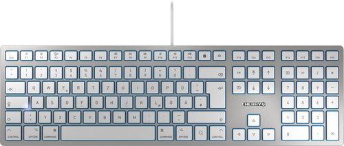 CHERRY KC 6000 Slim – Tastatur, kabelgebunden (USB), FR-Layout (FR), Fullsize (mit Ziffernblock) – für macOS