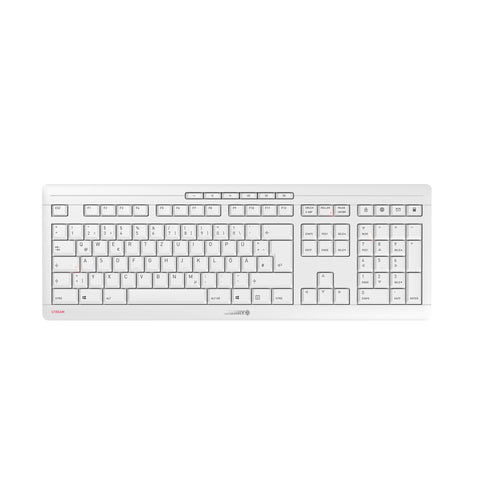 CHERRY Stream Desktop Recharge – Tastatur, kabellos (2,4 GHz), CH-Layout (DE-CH) – für Windows