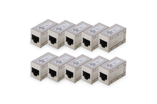 Digitus Ethernet (RJ-45) (Buchse) auf Ethernet (RJ-45) (Buchse) Adapter, Cat 6, geschirmt, Metallgehäuse