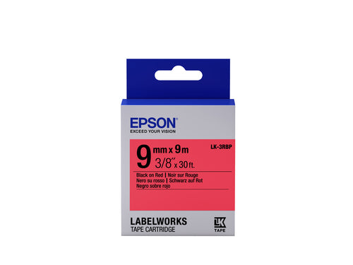Epson Schriftband – 9 mm × 9 m, rot – LK-3RBP