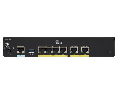 Cisco C927-4P – Enterprise-Router, DSL, 4x LAN (GbE), Schwarz