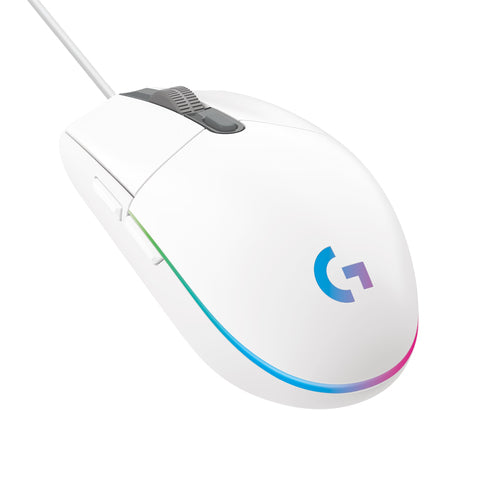 Logitech G G203 LIGHTSYNC – Gaming-Maus – Kabelgebunden (USB‑A), 8000 DPI, RGB-Beleuchtung, Weiss