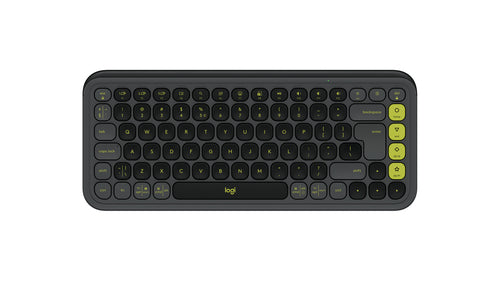 Logitech POP Icon Keys – Mini Tastatur – Schere – Bluetooth – QWERTY (US-INT) – Graphit/Grün