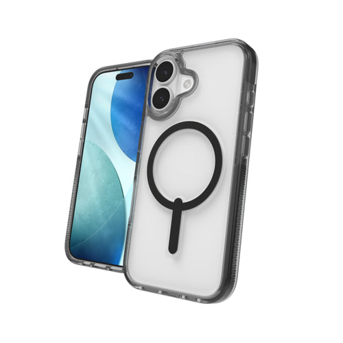 ZAGG Santa Cruz Snap Backcover – für Apple iPhone 17, Graphen, Schwarz/Transparent, bis 4 m Sturzsicher