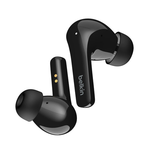 Belkin SOUNDFORM Flow – True Wireless In-Ear Kopfhörer – Bluetooth 5.2, ANC, IPX5 – Schwarz – bis 31 h