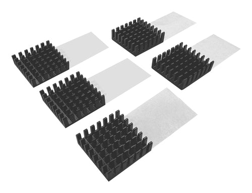 QNAP Kühlkörper für M.2 SSD – 5er-Pack, 15×15 mm, selbstklebend, schwarz