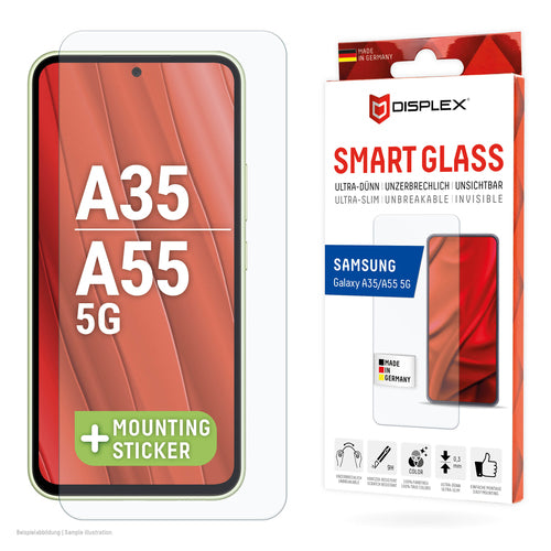 E.V.I. Displayschutz (Panzerglas), 10H – für Galaxy A35/A55 5G – mit Applikator