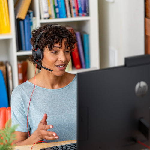 Poly Blackwire 5220 Office-Headset – On-Ear, USB-C & 3,5 mm Klinkenkabel, MS Teams zertifiziert, Schwarz