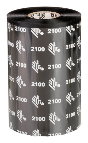Zebra Thermotransferband – Wachs (2100), 110 mm × 600 m, Kern 25 mm, Schwarz, für 110PAX4, 170PAX, ZE500 und andere