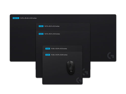 Logitech G G640 – Gaming-Mauspad – 460 × 400 × 3 mm, Gummi, Schwarz